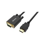 Akasa Câble adaptateur HDMI vers VGA AK-CBHD26-20BK 2 m Full HD 1080p Noir, connecteurs plaqués or
