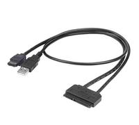 Convertisseur de câble Akasa Flextor eSATA/SATA 0.4 m - AK-CBSA03-80BK - 0.40 m - noir - [1x SATA f