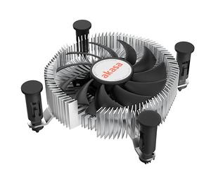 Akasa AK-CC6601EP01 système de refroidissement d'ordinateur Processeur Dissipateur thermique/Radiateur 7,5 cm Aluminium, Noir 1 pièce(s)