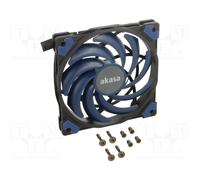 Akasa Ventilateur PC Alucia XS Slim 120 x 15 mm PWM 4 broches 2000 tr/min Bleu