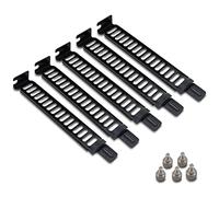 Akasa AK-MX302-KT05 Lot de 5 supports en acier ventilé pour fente PCI | Plaque d'obturation en polycarbonate | Vis incluses | Noir