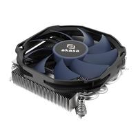Akasa Alucia H4i, Intel LGA1700/1200/115X Compatible, 4-Copper Heatpipes with Ball Bearing CPU Cooler, 92mm Fan, Maximum 3600 RPM Speed, Low-Noise Cooling Fan, AK-CC7501BP01