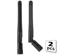 Akasa Antenne Wi-FI tri-Bande omnidirectionnelle | RP-SMA mâle | 2 pièces | 2dBi | Conforme à la fréquence IEEE 802.11a/b/g/AC/ad | A-ATN01-BK