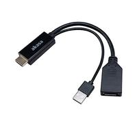 Akasa Câble adaptateur HDMI vers DisplayPort AK-CBHD24-25BK Câble alimentation USB Type A 250mm Noir