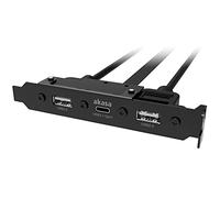 Akasa Câble Adaptateur Interne USB 3.1 Gen 1 avec Deux Ports USB 2.0 Type-A | Support PCI | 5 Go/s | Convertisseur Type-C Type-A | Cartes de Port USB | AK-CBUB53-40BK