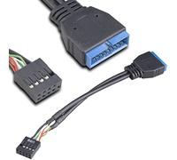 Akasa - Cable Adaptateur USB 3.0 vers USB 2.0 Interne - 10 cm - AK-CBUB19-10BK - Noir