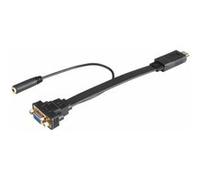 Akasa Adaptateur HDMI vers VGA AK-CBHD18-20BK – Jack audio 3,5 mm – 20 cm