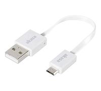 Akasa Câble USB USB 2.0 USB-A mâle, USB-Micro-B mâle 0.15 m blanc très flexible, contacts dorés, certifié UL AK-CBUB16-15WH