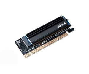 Akasa Compatible M.2 PCIe Adapter mit Kühler - Schwarz
