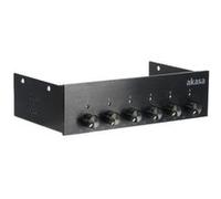 Akasa AK-FC-08BKV2 contrôleur de vitesse du ventilateur 6 canaux Noir