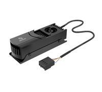 Akasa Gecko Pro LX, M.2 NVMe PCIe 5.0, Aluminium High-Speed Built-in Fan Heatsink Cooler, Support 2280 SSDs, Up to 12,000 RPM & 12V, Low-profile, 2 Thermal Pad Included, Black, A-M2HS04-BK