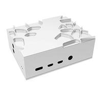 Akasa Gem A-RA09-M1S Boîtier de Refroidissement Passif pour Raspberry Pi 4 | Boîtier sans Ventilateur 100% Aluminium Pur | Puissant et Ultra Silencieux | Ouverture cachée Micro SD et GPIO | Argenté
