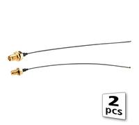 Akasa I-PEX Lot de 2 câbles MHF4L vers RP-SMA femelle Pigtail 220 mm Compatible avec Intel NUC, Asus PN50 et autres cartes mères SFF