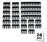 Akasa Kit de Peignes de câbles | 24 Peignes | 4 Broches | 8 Broches x 12 pièces | 6 Broches x 8 pièces | 3 mm | Noir | AK-MX293 | pour Gestion de câbles d'alimentation modulaire