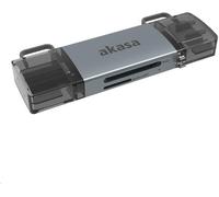AKASA - Lecteur de cartes double USB 3.2 OTG 2-en-1