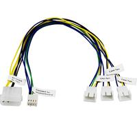AKASA - Molex LP4 mâle vers 3x ventilateurs PWM vers le câble de connexion de la carte mère