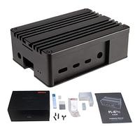 Akasa Pi-4 Pro Boîtier sans Ventilateur pour Raspberry Pi, Entièrement en Aluminium, Kit Thermique, eTeknix Editor's Choice Award, Compatible avec Raspberry Pi 4 modèle B, Noir, A-RA08-M2B