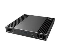 Akasa Plato RC, conçu pour ASUS NUC 14/15 Pro (Revel Canyon/Cyber Canyon), mini boîtier PC fin en aluminium, prend en charge les disques durs SATA HDD/SSD et le montage VESA, châssis d'ordinateur sans