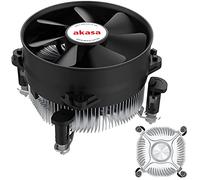 Akasa Refroidisseur de processeur en aluminium | Ventilateur PWM à faible bruit | TDP 77 W | Dissipateur thermique en aluminium | Ventilateur silencieux de 92 mm | Installation facile | Conçu pour