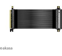 Akasa RISER BLACK X2, Premium PCIe 3.0 x 16 Riser cable,20CM, 180° PCIe 3.0 x16 Femelle, 180° PCIe 3.0 x16 Mâle