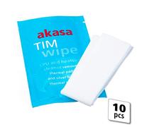 Akasa TIM Wipes AK-TCW-02 Lot de 10 lingettes Anti-pâte Thermique avec solvant à Base d'agrumes 180 x 175 mm