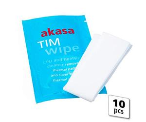 Akasa TIM Wipes AK-TCW-02 Lot de 10 lingettes Anti-pâte Thermique avec solvant à Base d'agrumes 180 x 175 mm