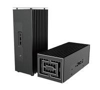 Akasa Turing RC Pro, conçu pour ASUS NUC 14/15 Pro Core™ i7, mini boîtier en aluminium sans ventilateur avec kit thermique, ports USB A et C à l'avant, placement vertical ou horizontal, A-NUC101-M1B