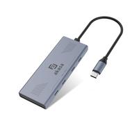 Akasa AK-CBCA32-18BK Hub USB 4 ports USB-A USB 3.2 Gen2 10 GBit/s avec fiche mâle USB-C aluminium (anodisé) 10Gbps USB Type-C