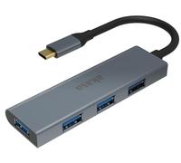 Akasa USB Type c - 4 x Type a - Argent Noir