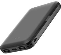 Akashi 5000mAh batterie supplémentaire, Fast Charge Slim Powerbank avec 2x ports USB - Noir