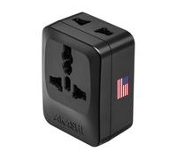 Adaptateur de Voyage Prise Type A USA Japon Chine 3 sorties Noir
