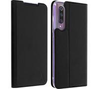 Akashi, Akashi Portefeuille Flip Cover avec fonction support pour Xiaomi Mi 9, Noir