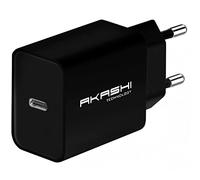 Akashi Chargeur secteur ALTACPD20BLK – USB-C Power Delivery 20W format compact Noir
