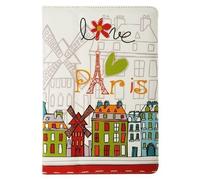 Akashi - Altestab121237 - Paris Designs - Etui De Protection En Cuir Pu Pour Samsung Galaxy Tab 10,1