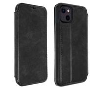Étui iPhone 13 Cuir Véritable Porte-carte Support Vidéo Akashi Noir