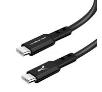 Akashi Câble USB-C vers USB-C ALTCABLTCTCBLK – Charge rapide 3A, Synchro 1 m Noir
