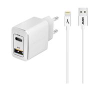 Akashi Chargeur Secteur 20W USB-A Quick Charge 3.0 Blanc + Câble Lightning