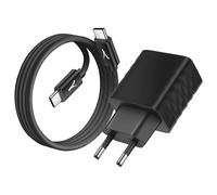 Akashi Chargeur secteur USB-C ALTACQC20TCBK 20W PD QC 3.0 avec câble USB-C Noir