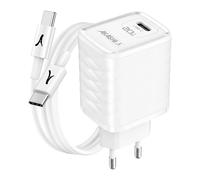 Akashi Chargeur Secteur USB-C 20W Power Delivery avec Câble 1m Blanc