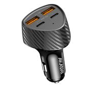 Chargeur Voiture Fast Charging 50W 2x USB-C / 2x USB Power Delivery Akashi Noir