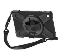 Akashi Coque antichoc pour Galaxy Tab A9 Plus – Béquille et poignée rotative – Noir