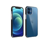 Coque iPhone 12 / 12 Pro Flexible Contour Chromé Dos Transparent Akashi Noir