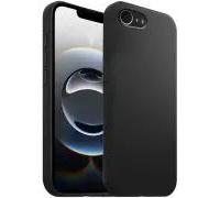 Akashi Coque pour iPhone 16e Silicone flexible toucher gomme Noir