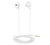 Akashi Écouteurs Filaires Jack 3,5 mm avec Microphone Intégré Blanc