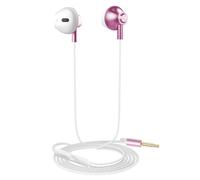 Akashi Écouteurs Filaires Jack 3,5 mm avec Microphone Intégré Rose