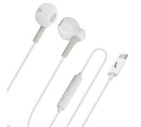 Akashi Ecouteurs intra-auriculaires USB-C avec microphone et boutons multifonctions - Blanc