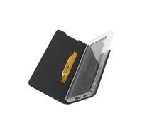 Akashi - Etui à rabat pour téléphone portable - cuir TPU - noir - pour Samsung Galaxy S21+ 5G
