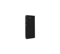 Akashi - Etui à rabat pour téléphone portable - cuir TPU - noir - pour Samsung Galaxy S21 Ultra 5G