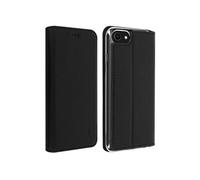 Akashi - Etui à rabat pour téléphone portable - synthétique - noir - pour Apple iPhone 7, 8