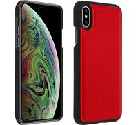 Coque Apple iPhone X / XS Protection Rigide Cuir Véritable Akashi Rouge